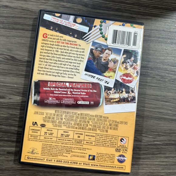 Hot Tub Time Machine - Unrated (DVD, 2010, Widescreen) Time Travel Comedy Awesom - Picture 2 of 3